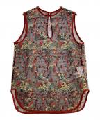 Mame Kurogouchiマメクロゴウチ）の古着「Floral Lace Sleeveless Top」｜レッド