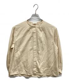 BALLSEY（ボールジィ）の古着「クリスタルコットン ギャザーパフブラウス」｜ベージュ