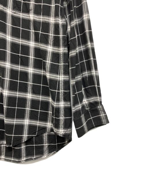 BALENCIAGA（バレンシアガ）BALENCIAGA (バレンシアガ) バックロゴチェックシャツ ブラック サイズ:38の古着・服飾アイテム
