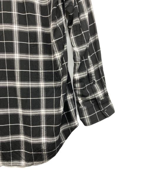 BALENCIAGA（バレンシアガ）BALENCIAGA (バレンシアガ) バックロゴチェックシャツ ブラック サイズ:38の古着・服飾アイテム