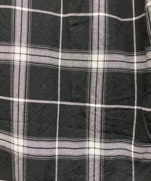BALENCIAGA（バレンシアガ）BALENCIAGA (バレンシアガ) バックロゴチェックシャツ ブラック サイズ:38の古着・服飾アイテム