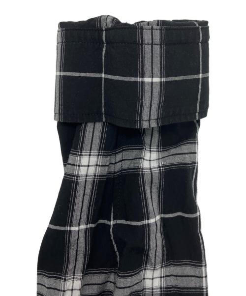 BALENCIAGA（バレンシアガ）BALENCIAGA (バレンシアガ) バックロゴチェックシャツ ブラック サイズ:38の古着・服飾アイテム