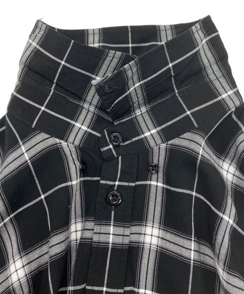 BALENCIAGA（バレンシアガ）BALENCIAGA (バレンシアガ) バックロゴチェックシャツ ブラック サイズ:38の古着・服飾アイテム