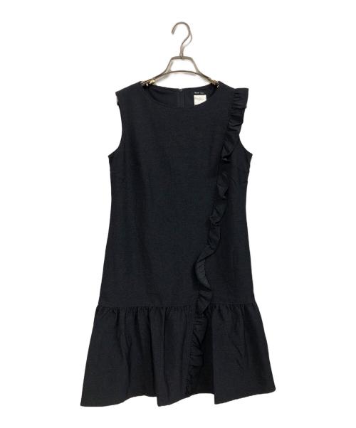 Rene basic（ルネベーシック）Rene basic (ルネベーシック) フリル ノースリーブワンピース インディゴ サイズ:36の古着・服飾アイテム