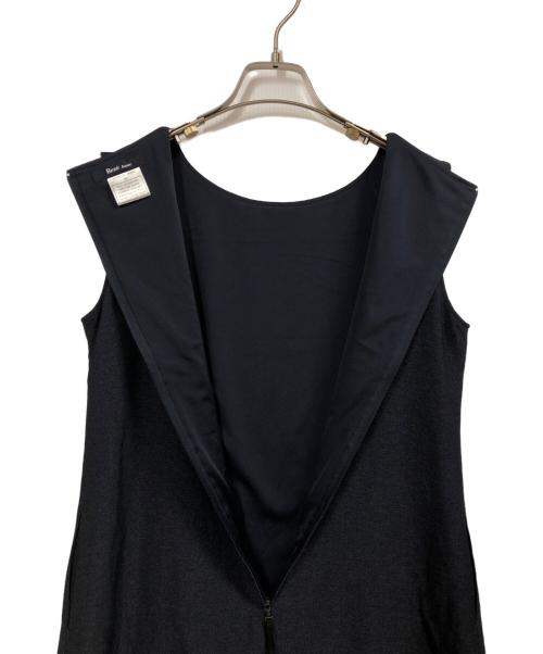 Rene basic（ルネベーシック）Rene basic (ルネベーシック) フリル ノースリーブワンピース インディゴ サイズ:36の古着・服飾アイテム