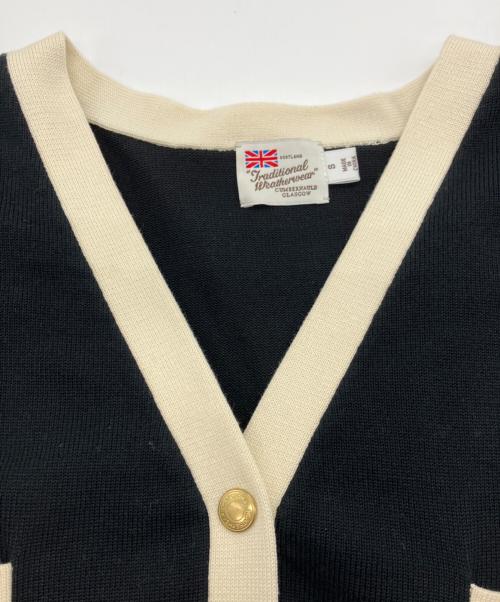 Traditional Weatherwear（トラディショナルウェザーウェア）Traditional Weatherwear (トラディショナルウェザーウェア) アークリー ニット V ロング ブラック サイズ:Sの古着・服飾アイテム