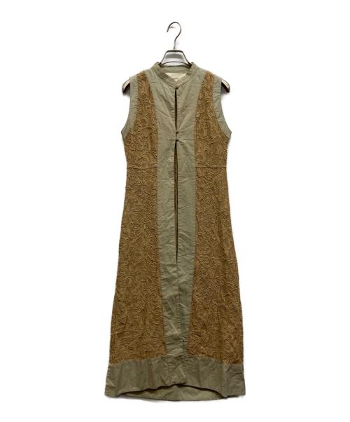 TODAYFUL（トゥデイフル）TODAYFUL (トゥデイフル) Embroidery Mesh Dress ベージュ サイズ:36の古着・服飾アイテム