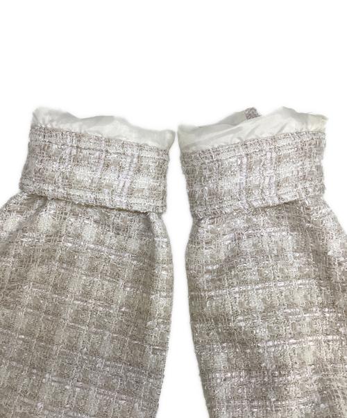 #Newans（ハッシュニュアンス）#Newans (ハッシュニュアンス) ツイードブルゾン ホワイトの古着・服飾アイテム