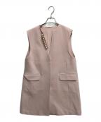 CELFORDセルフォード）の古着「パールネックロングジレ」｜ピンク