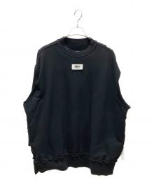 MM6 Maison Margiela（エムエムシックスメゾンマルジェラ）の古着「リバーススウェットシャツ」｜ブラック