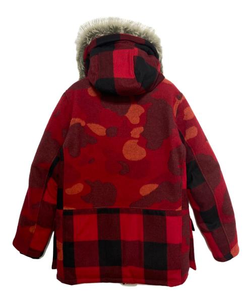 A BATHING APE（アベイシングエイプ）A BATHING APE (アベイシングエイプ) WOOLRICH (ウールリッチ) Arctic Parka ( アークティック パーカ ) レッド サイズ:Mの古着・服飾アイテム