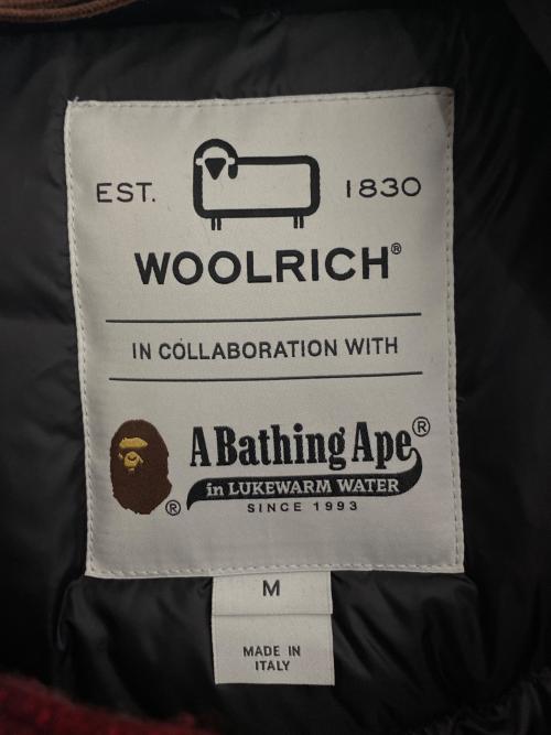 A BATHING APE（アベイシングエイプ）A BATHING APE (アベイシングエイプ) WOOLRICH (ウールリッチ) Arctic Parka ( アークティック パーカ ) レッド サイズ:Mの古着・服飾アイテム