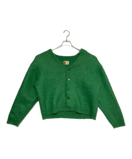 SAINT MICHAEL（セントマイケル）SAINT MICHAEL (セントマイケル) Mohair knit cardigan グリーン サイズ:Lの古着・服飾アイテム