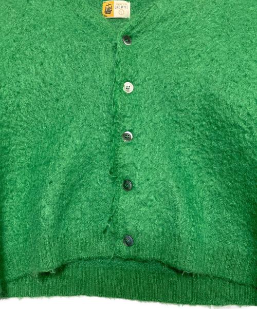 SAINT MICHAEL（セントマイケル）SAINT MICHAEL (セントマイケル) Mohair knit cardigan グリーン サイズ:Lの古着・服飾アイテム