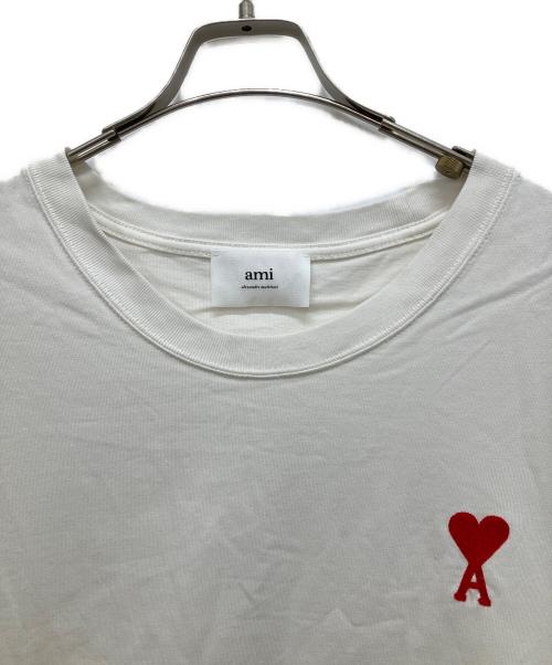 AMI Alexandre Mattiussi（アミアレクサンドルマテュッシ）AMI Alexandre Mattiussi (アミアレクサンドルマテュッシ) ロゴ刺繍tシャツ ホワイト サイズ:XXLの古着・服飾アイテム