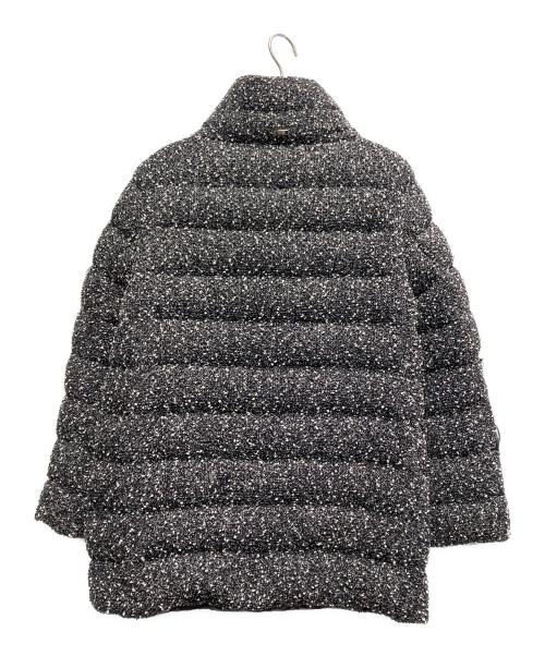 HERNO（ヘルノ）HERNO (ヘルノ) ツイードダウンジャケット ブラック サイズ:42の古着・服飾アイテム