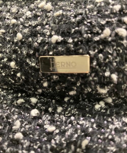 HERNO（ヘルノ）HERNO (ヘルノ) ツイードダウンジャケット ブラック サイズ:42の古着・服飾アイテム