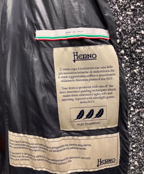 HERNO（ヘルノ）HERNO (ヘルノ) ツイードダウンジャケット ブラック サイズ:42の古着・服飾アイテム