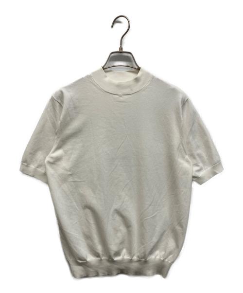 UNITED ARROWS（ユナイテッドアローズ）UNITED ARROWS (ユナイテッドアローズ) UNITED ARROWS コットン/ポリエステル モックネック Tシャツ COZY ホワイト サイズ:Sの古着・服飾アイテム