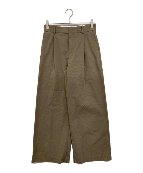 EVERYDAY I LIKE.（エヴリデイ アイ ライク）EVERYDAY I LIKE. (エヴリデイ アイ ライク) コットンナイロンワイドパンツ カーキ サイズ:36の古着・服飾アイテム