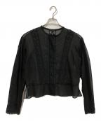 DEUXIEME CLASSEドゥーズィエム クラス）の古着「Vintage style ブラウス」｜ブラック