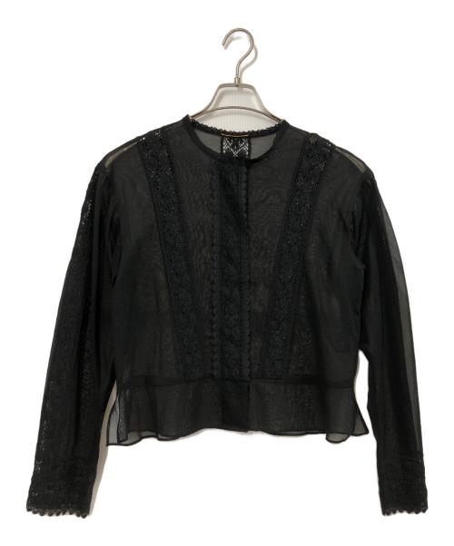 DEUXIEME CLASSE（ドゥーズィエム クラス）DEUXIEME CLASSE (ドゥーズィエム クラス) Vintage style ブラウス ブラック サイズ:FREEの古着・服飾アイテム