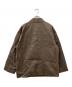 MIESROHE (ミースロエ) フェイクレザーカバーオールジャケット ブラウン：15000円