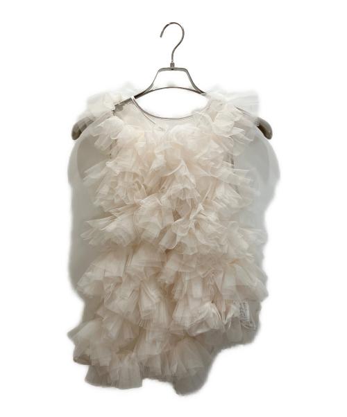 NOTRE emor（ノートルエモア）NOTRE emor (ノートルエモア) asymmetry tulle tops アイボリー サイズ:free 未使用品の古着・服飾アイテム
