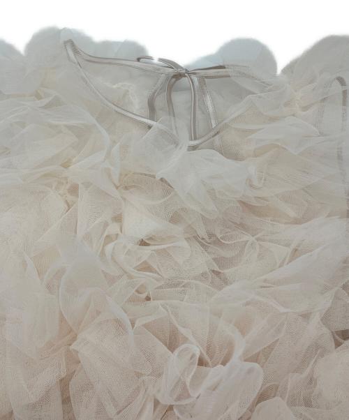 NOTRE emor（ノートルエモア）NOTRE emor (ノートルエモア) asymmetry tulle tops アイボリー サイズ:free 未使用品の古着・服飾アイテム
