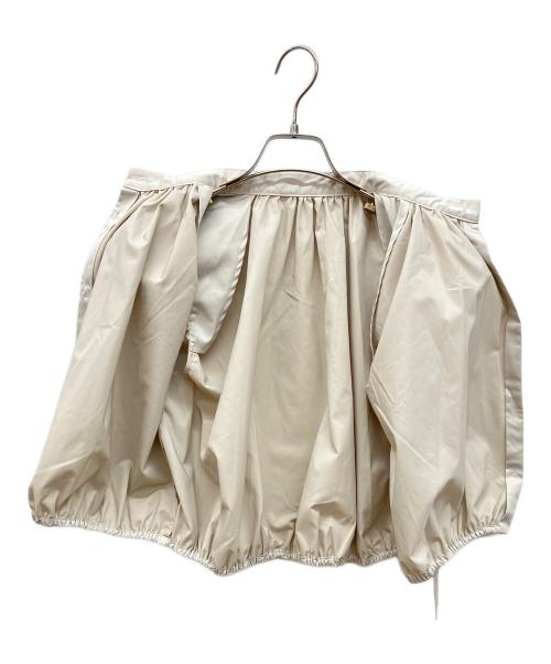 Louren（ローレン）Louren (ローレン) power shoulder taffeta blouse（パワーショルダータフタブラウス） ベージュ サイズ:FREEの古着・服飾アイテム