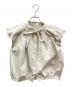 Louren（ローレン）の古着「power shoulder taffeta blouse（パワーショルダータフタブラウス）」｜ベージュ
