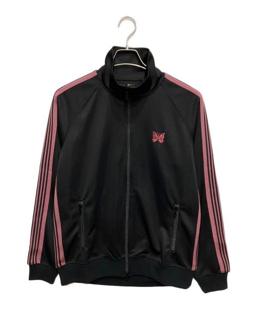 Needles（ニードルズ）Needles (ニードルズ) Track Jacket Poly Smooth ブラック×ピンク サイズ:Mの古着・服飾アイテム