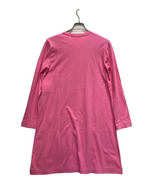 COMME des GARCONS GIRL（コムデギャルソンガール）COMME des GARCONS GIRL (コムデギャルソンガール) ハートワッペンカットソーワンピース ピンク サイズ:Lの古着・服飾アイテム
