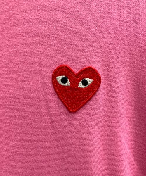 COMME des GARCONS GIRL（コムデギャルソンガール）COMME des GARCONS GIRL (コムデギャルソンガール) ハートワッペンカットソーワンピース ピンク サイズ:Lの古着・服飾アイテム