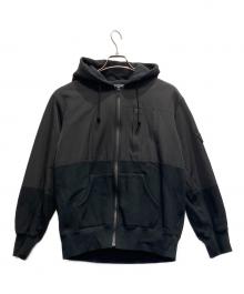 COMME des GARCONS HOMME（コムデギャルソン オム）の古着「切替ジップパーカー」｜ブラック