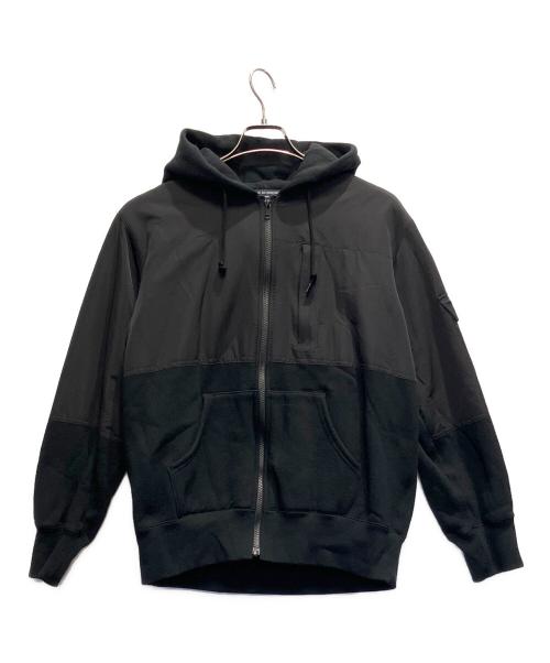 COMME des GARCONS HOMME（コムデギャルソン オム）COMME des GARCONS HOMME (コムデギャルソン オム) 切替ジップパーカー ブラック サイズ:Sの古着・服飾アイテム