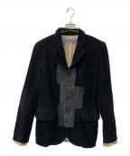 COMME des GARCONS JUNYA WATANABE MANコム デ ギャルソン ジュンヤ ワタナベ マン）の古着「製品染めパッチワークジャケット」｜ブラック