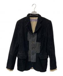 COMME des GARCONS JUNYA WATANABE MAN（コムデギャルソンジュンヤワタナベマン）の古着「製品染めパッチワークジャケット」｜ブラック