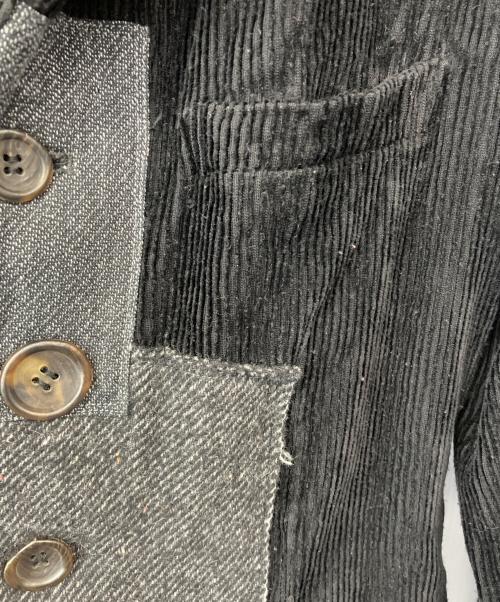 COMME des GARCONS JUNYA WATANABE MAN（コム デ ギャルソン ジュンヤ ワタナベ マン）COMME des GARCONS JUNYA WATANABE MAN (コム デ ギャルソン ジュンヤ ワタナベ マン) 製品染めパッチワークジャケット ブラック サイズ:XSの古着・服飾アイテム