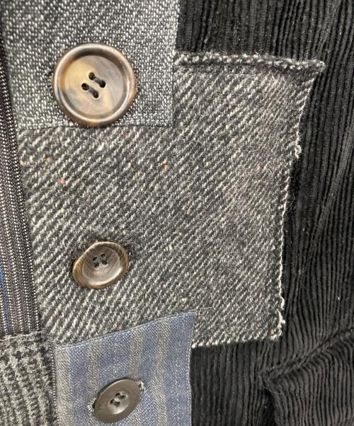 COMME des GARCONS JUNYA WATANABE MAN（コム デ ギャルソン ジュンヤ ワタナベ マン）COMME des GARCONS JUNYA WATANABE MAN (コム デ ギャルソン ジュンヤ ワタナベ マン) 製品染めパッチワークジャケット ブラック サイズ:XSの古着・服飾アイテム