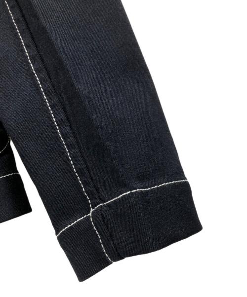 COMME des GARCONS SHIRT（コムデギャルソンシャツ）COMME des GARCONS SHIRT (コムデギャルソンシャツ) Polyester Gabardine Plain with Contrasted Workstiches Jacket ネイビー サイズ:XSの古着・服飾アイテム