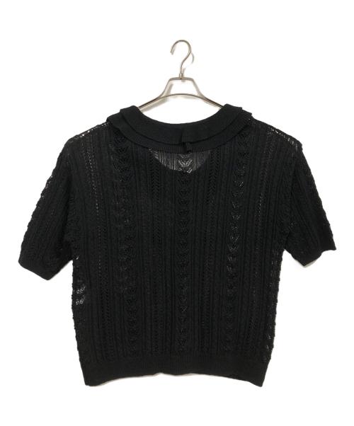 yukiemon（ユキエモン）yukiemon (ユキエモン) かぎ針スワンフリルカーデ ブラック サイズ:Mの古着・服飾アイテム