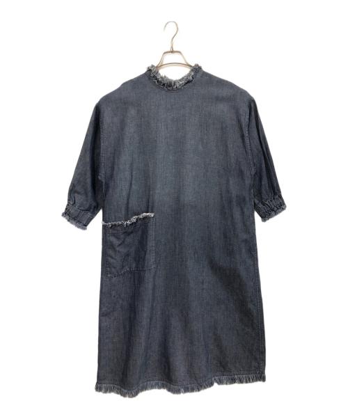 45R（フォーティファイブ・アール）45R (フォーティファイブ・アール) 綿麻ざっくりデニムのドレス インディゴ サイズ:FREEの古着・服飾アイテム