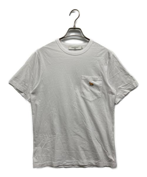 maison kitsune（アシッドメゾンキツネ）maison kitsune (アシッドメゾンキツネ) MAISON KITSUNE フォックス パッチ ポケットTシャツ ホワイト サイズ:XXSの古着・服飾アイテム