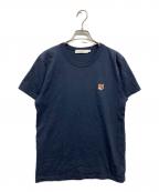 maison kitsuneアシッドメゾンキツネ）の古着「MAISON KITSUNE フォックスヘッド パッチ クラシック Ｔシャツ」｜ネイビー
