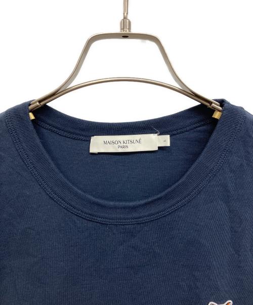 maison kitsune（アシッドメゾンキツネ）maison kitsune (アシッドメゾンキツネ) MAISON KITSUNE フォックスヘッド パッチ クラシック Ｔシャツ ネイビー サイズ:Lの古着・服飾アイテム