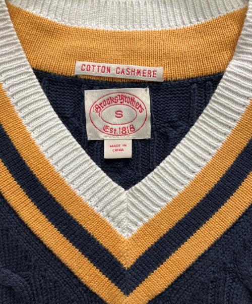 BROOKS BROTHERS（ブルックスブラザーズ）BROOKS BROTHERS (ブルックスブラザーズ) チルデンニットベスト ネイビー サイズ:Sの古着・服飾アイテム