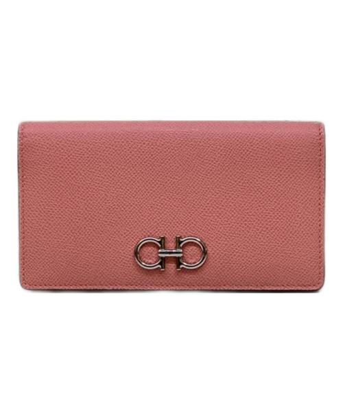 Salvatore Ferragamo（サルヴァトーレ フェラガモ）Salvatore Ferragamo (サルヴァトーレ フェラガモ) ガンチーニウォレット ピンクの古着・服飾アイテム