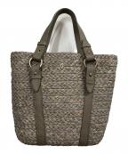 HELEN KAMINSKIヘレンカミンスキー）の古着「ラフィア　2WAYカゴバッグ」｜グレー