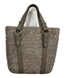 HELEN KAMINSKI（ヘレンカミンスキー）の古着「ラフィア　2WAYカゴバッグ」｜グレー